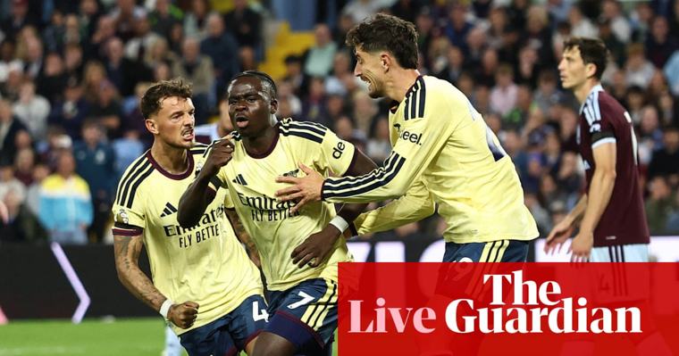 ساكا يقود أرسنال لفوز 1-0 على أستون فيلا في فيلا بارك