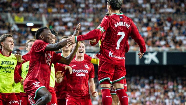 ريال سوسيداد يقلب الطاولة على فالنسيا 3-2 بهدف في الدقيقة 91